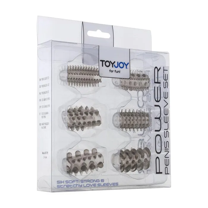ToyJoy Anal Set of penis thickeners Power 6 pcs half black colour