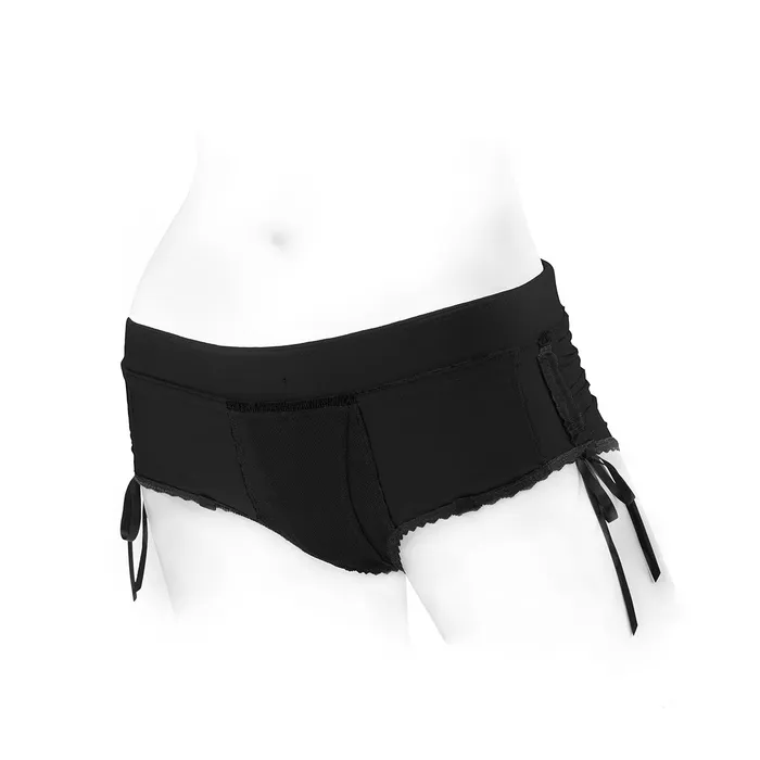 Spareparts Sasha Harness BlkBlk Nylon Small SpareParts Female Sex Toys