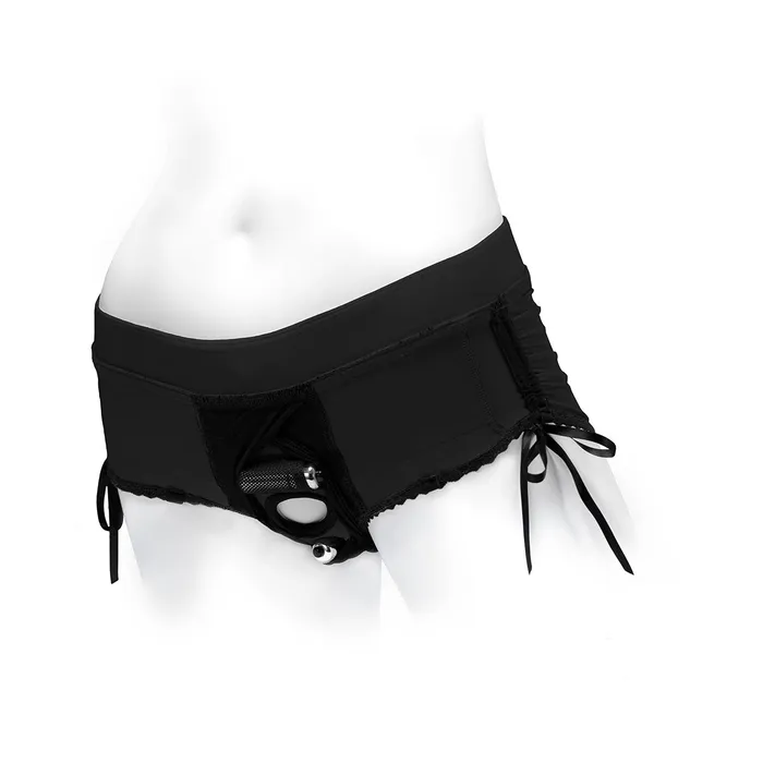 Spareparts Sasha Harness BlkBlk Nylon Small SpareParts Female Sex Toys