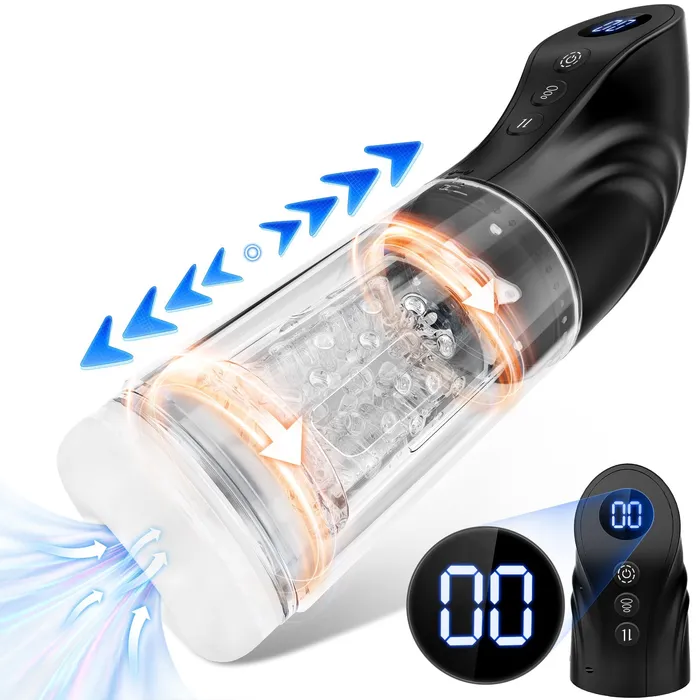 Sohimi Male Sex Toys 3 in 1 Automatic Male Masturbator with LCD Dsiplay Male Sex Toy