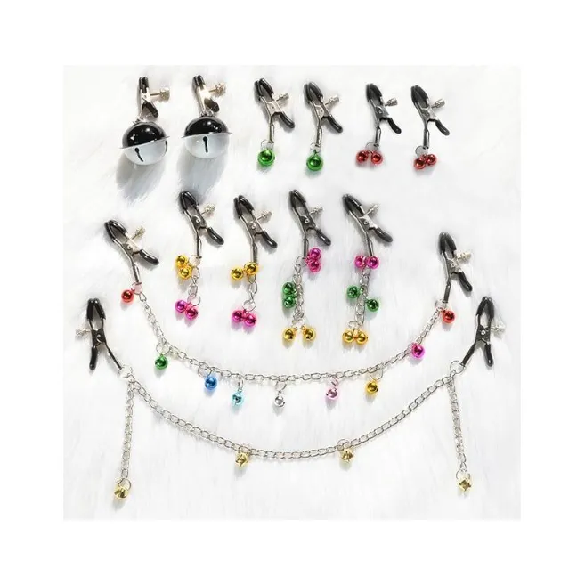 Nipple Clitoral Toys Christmas Bells Nipple Clamps Adjustable Breast Clips Bdsm Bondage Restraints House of Dasein Couples