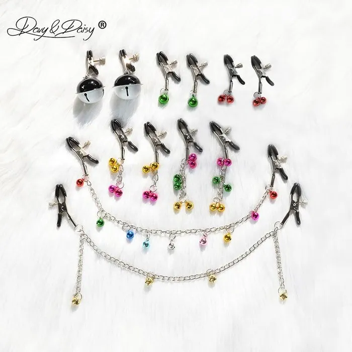 Nipple Clitoral Toys Christmas Bells Nipple Clamps Adjustable Breast Clips Bdsm Bondage Restraints House of Dasein Couples