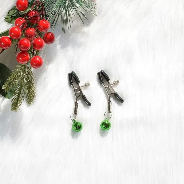 Nipple Clitoral Toys Christmas Bells Nipple Clamps Adjustable Breast Clips Bdsm Bondage Restraints House of Dasein Couples