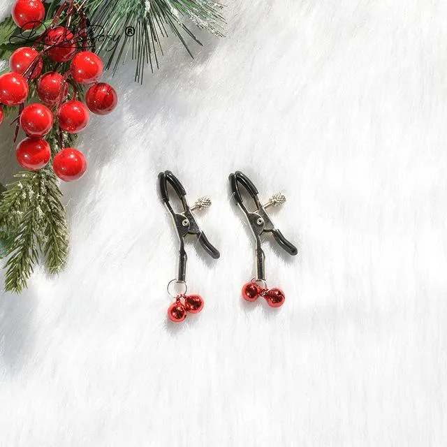 Nipple Clitoral Toys Christmas Bells Nipple Clamps Adjustable Breast Clips Bdsm Bondage Restraints House of Dasein Couples