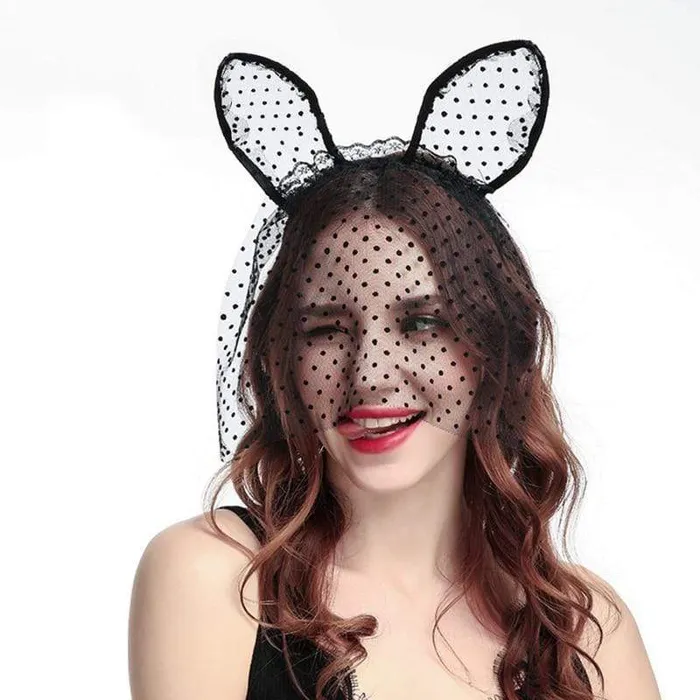 Playmate Fantasy Lace Bunny Mask CHASTITY CAGE CO Female Sex Toys