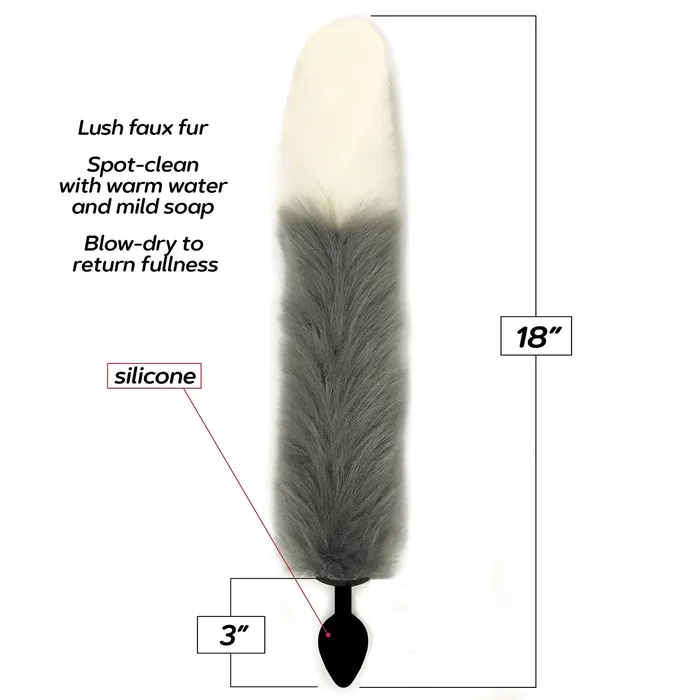 Foxy Fox Tail Silicone Butt Plug Grey Icon Brands Anal Foxy Fox Tail Silicone Butt Plug Grey Icon Brands Anal