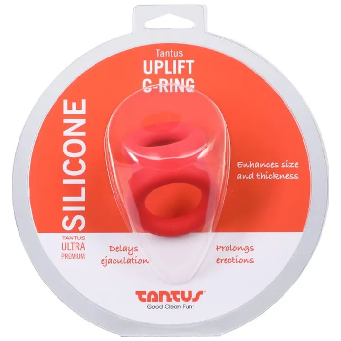 Male Sex Toys Tantus Uplift Silicone Cock Ring Crimson Red