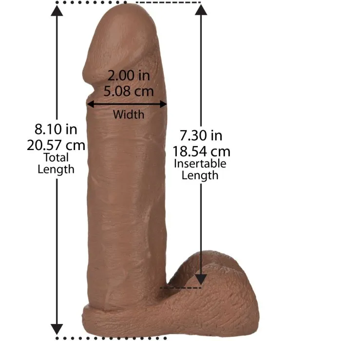 Vac U Lock Female Sex Toys Vac U Lock Realistic Dildo Brown 8