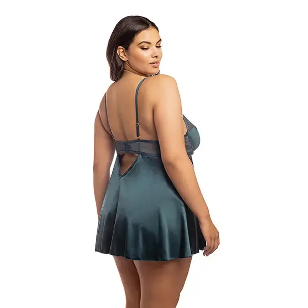 Couples Oh La La Cheri Diana Satin Lace Babydoll Wring Keyhole Detail Reflecting Pond Couples Oh La La Cheri Diana Satin Lace Babydoll Wring Keyhole Detail Reflecting Pond