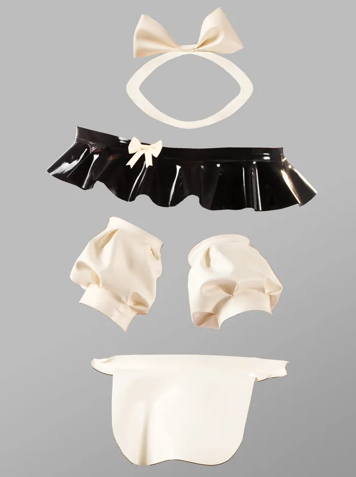 Dildos HonourSkintwocom Latex Rubber Parisian Maid Accessory Set Dress Not Included One Size