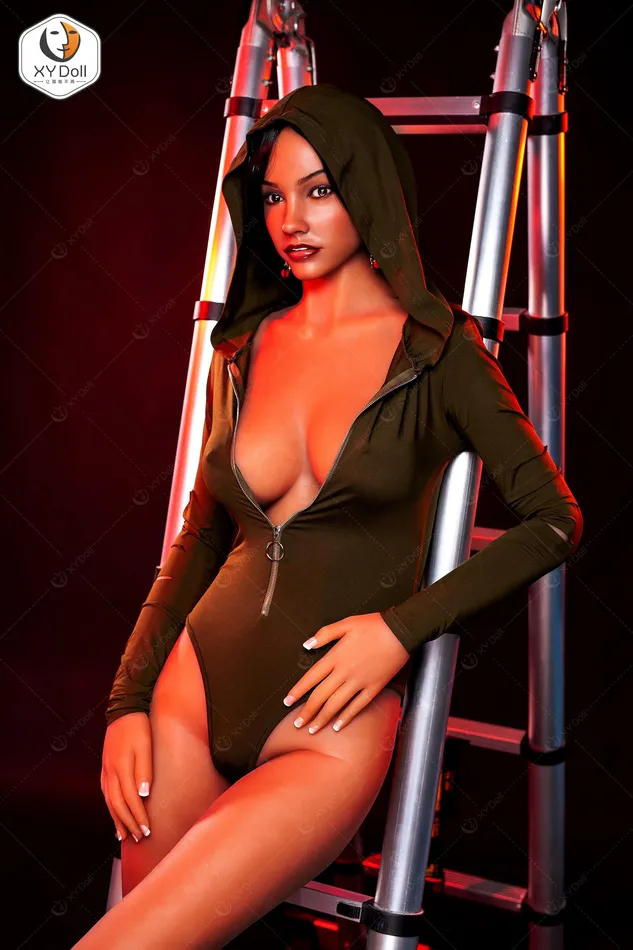 XY Doll Male Sex Toys XYDoll Alma Silicone TPE Hybrid Sex Doll Gel Breast 170cm Tan