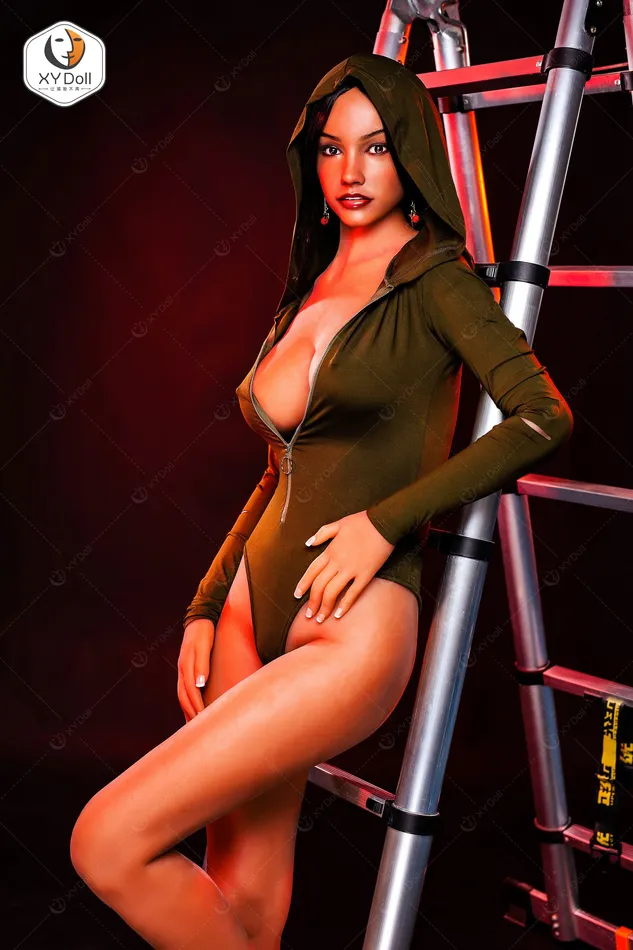 XY Doll Male Sex Toys XYDoll Alma Silicone TPE Hybrid Sex Doll Gel Breast 170cm Tan