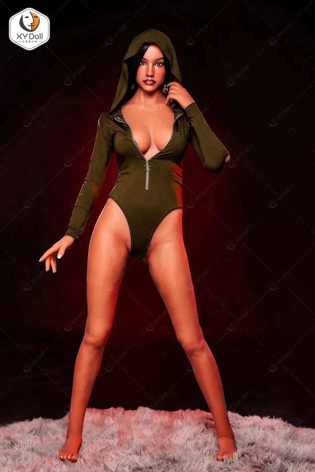 XY Doll Male Sex Toys XYDoll Alma Silicone TPE Hybrid Sex Doll Gel Breast 170cm Tan
