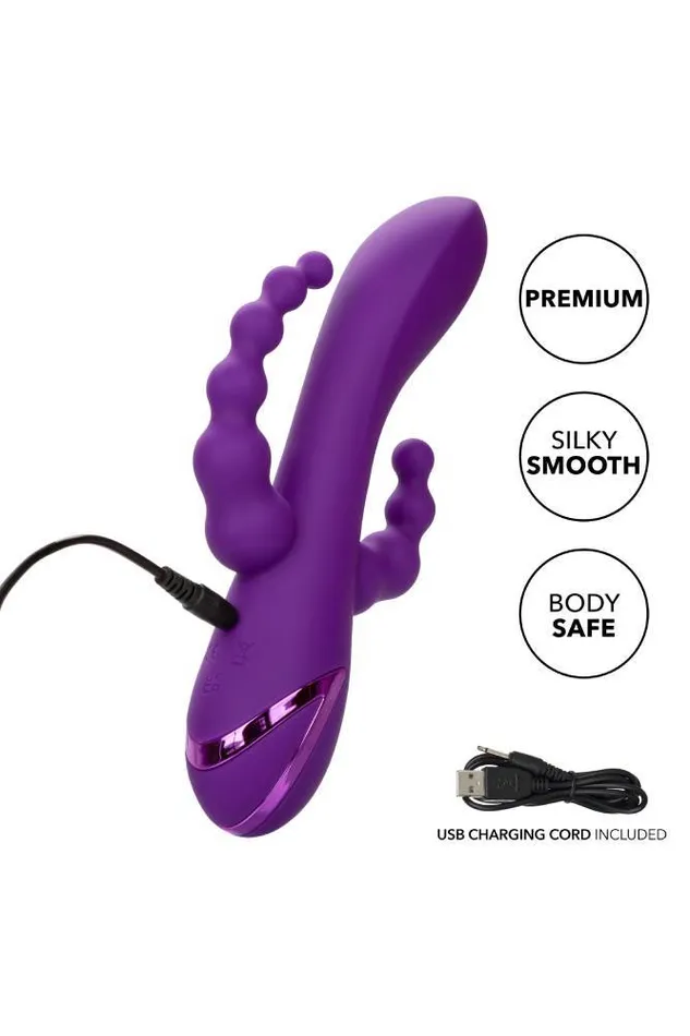 Cal Exotics California Dreaming Long Beach Bootylicious Triple Vibrator Purple Cal Exotics Vibrators