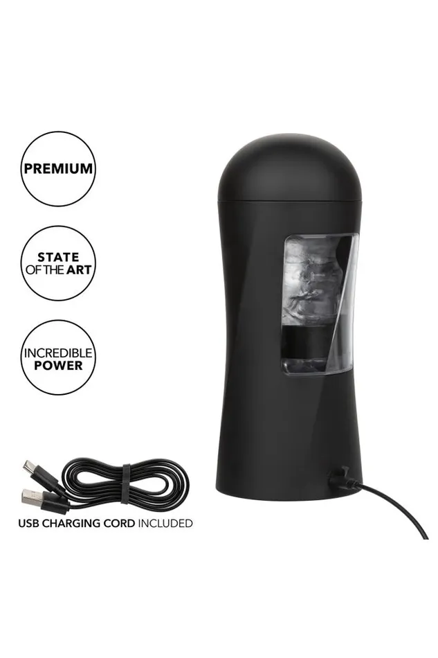 Cal Exotics Male Sex Toys Cal Exotics Bionic Power Stroking Masturbator BlackFrost