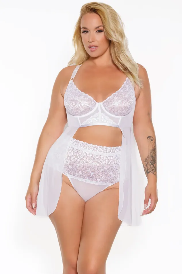 Male Sex Toys Coquette 23101 PLUS Babydoll Thong Coquette