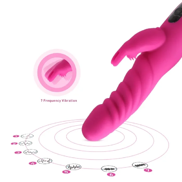 Wavy Ridges GSpot Dildo Rabbit Powerful Vibrator Large Massager Vibrating Thrusting Lovegasm Female Sex Toys