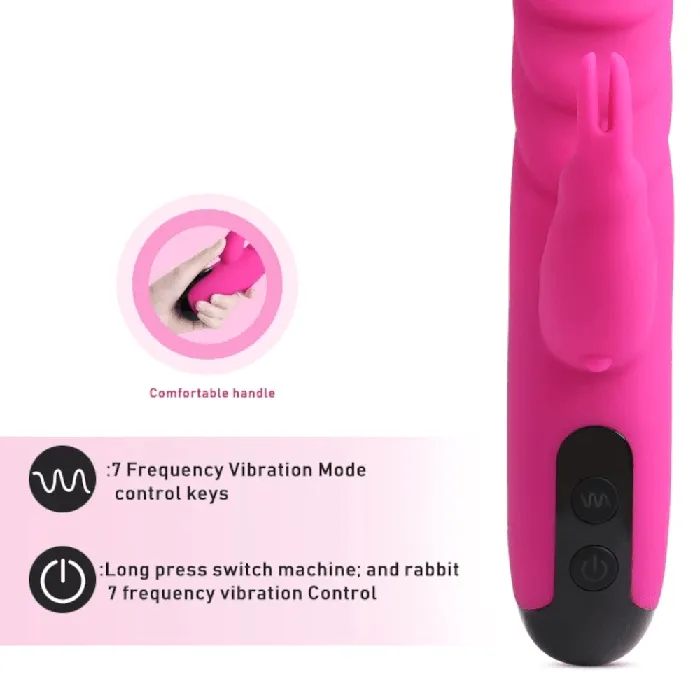 Wavy Ridges GSpot Dildo Rabbit Powerful Vibrator Large Massager Vibrating Thrusting Lovegasm Female Sex Toys