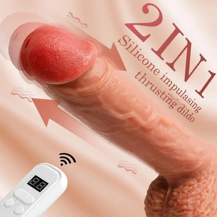 Female Sex Toys propinkup HighFrequency Pulsing Realistic Dildo 886 Telescoping Vibrating Dildos