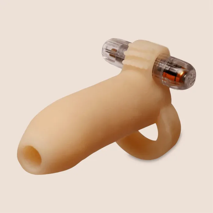 Male Sex Toys Pipedream Ready4Action Real Feel Penis Enhancer vibrating sleeve with ball strap Pipedream Products