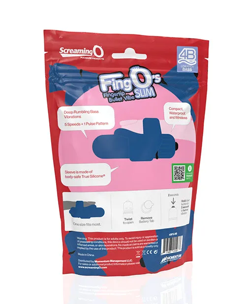 Screaming O 4B FingO Slim Blueberry Bushman Products Female Sex Toys