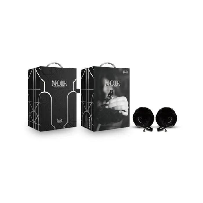 Anal Blush Noir Pom Adjustable Nipple Clamp Black