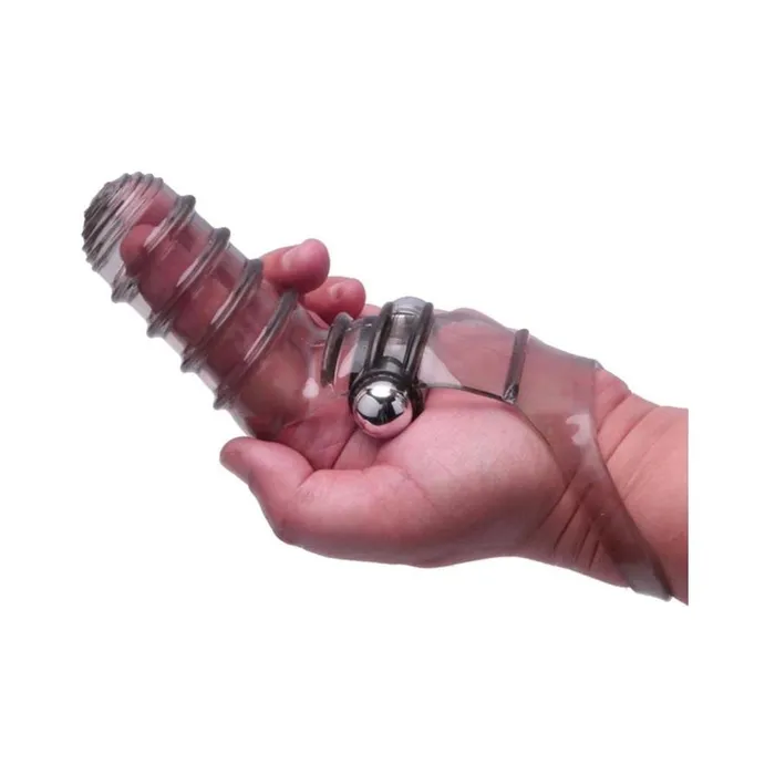 Female Sex Toys Icon Brands Inc Vibrofinger Ribbed Finger Massager Smoke
