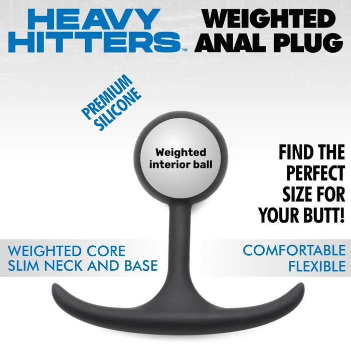 Heavy Hitters Anal Comfort Plugs Premium Silicone 47 Weighted Round Plug
