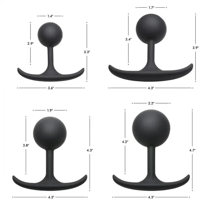 Heavy Hitters Anal Comfort Plugs Premium Silicone 47 Weighted Round Plug