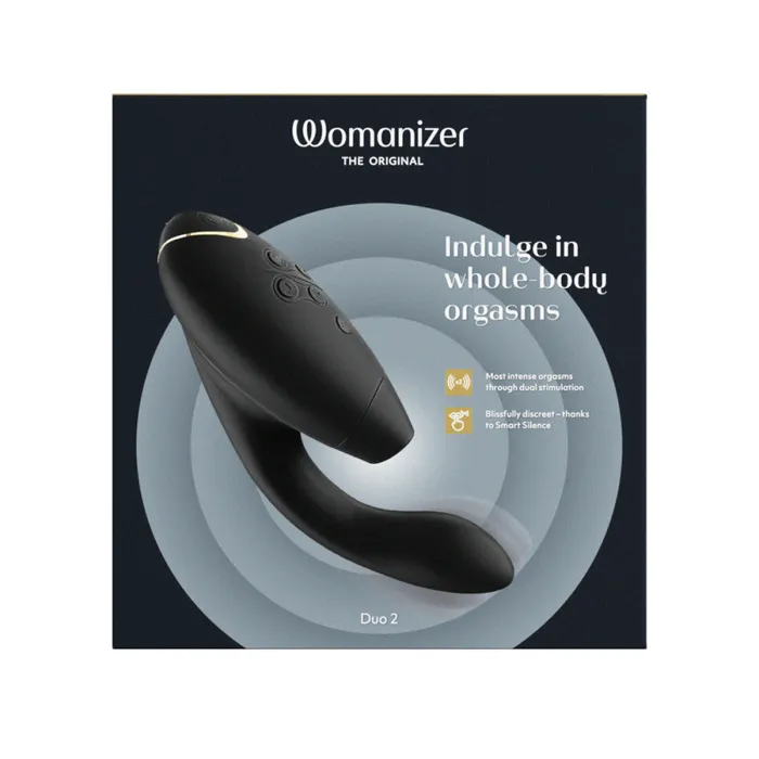 Its the Bomb Vibrators Womanizer Duo 2 Air Clitoral Stimulator GSpot Vibrator Black