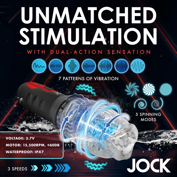 JOCK Spinning Vibrating Masturbator Jock Male Sex Toys