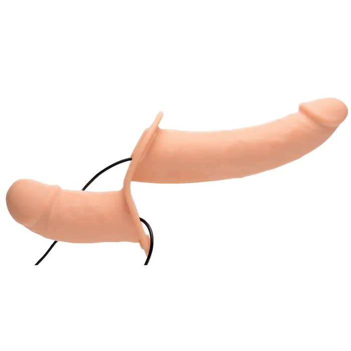 Power Pegger Silicone Vibrating Double Dildo with Harness Strap U Female Sex Toys