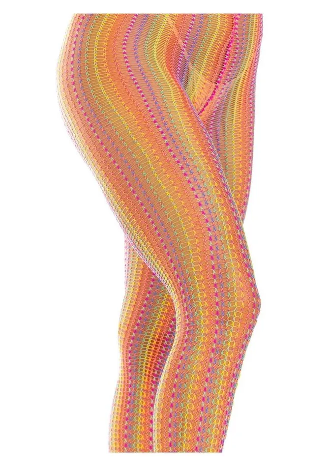 Anal Leg Aventue Rainbow Crochet Net Tights Leg Avenue
