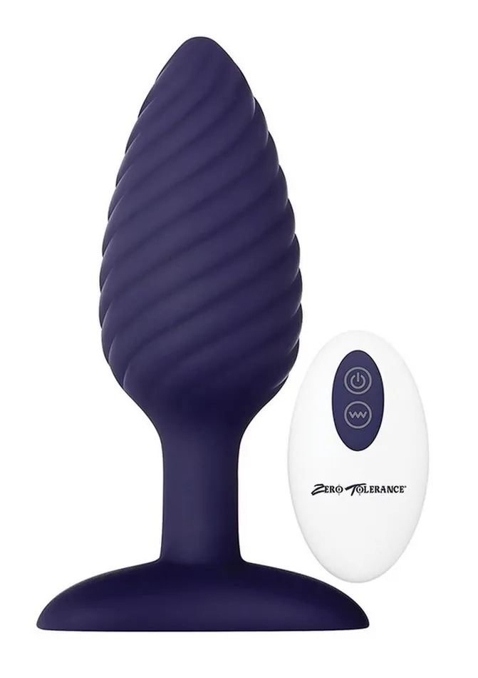 Anal Zero Tolerance Wicked Twister Rechargeable Silicone Vibrating Butt Plug Zero Tolerance