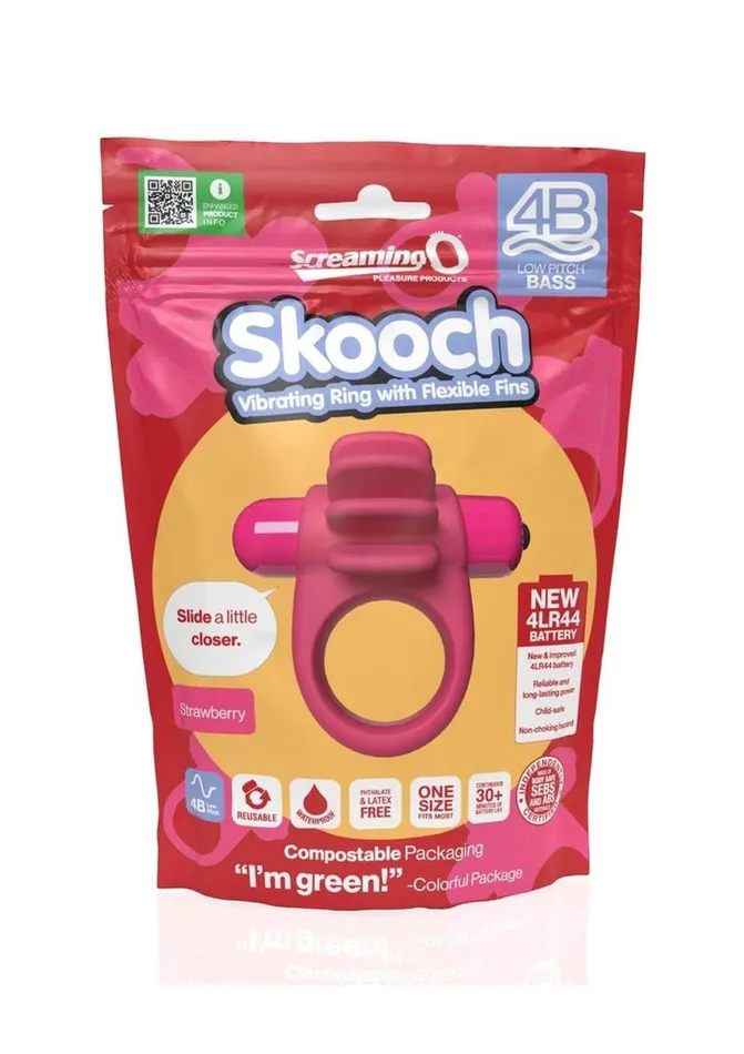Couples Screaming O 4b Skooch Vibrating Cock Ring with Clitoral Stimulator