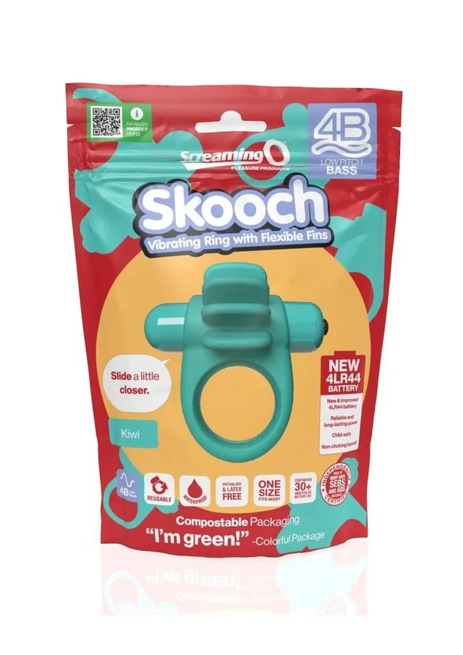 Couples Screaming O 4b Skooch Vibrating Cock Ring with Clitoral Stimulator
