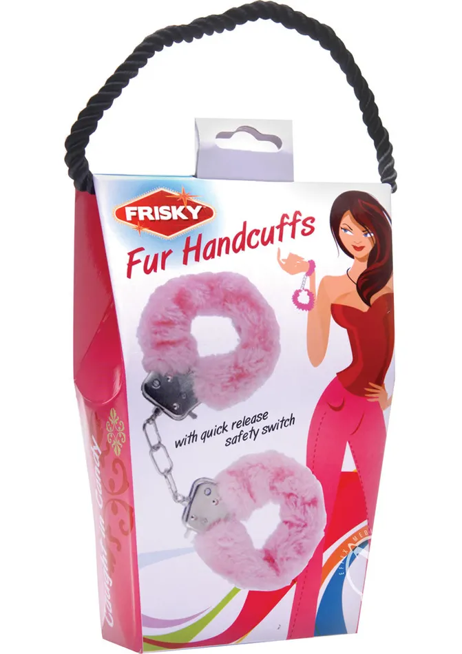 Frisky Frisky Caught In Candy Pink Furry Cuffs Vibrators