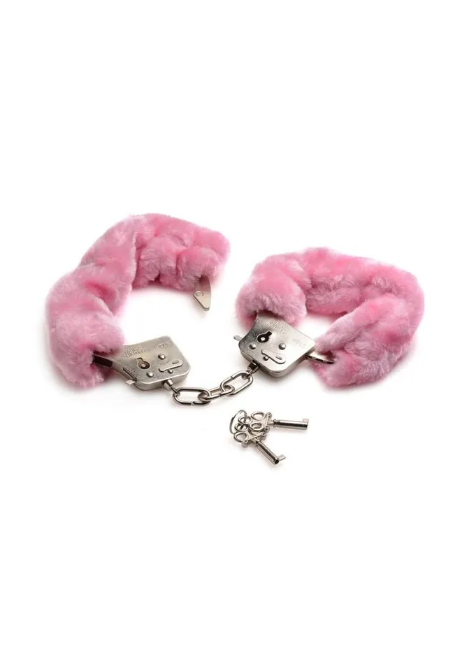 Frisky Frisky Caught In Candy Pink Furry Cuffs Vibrators