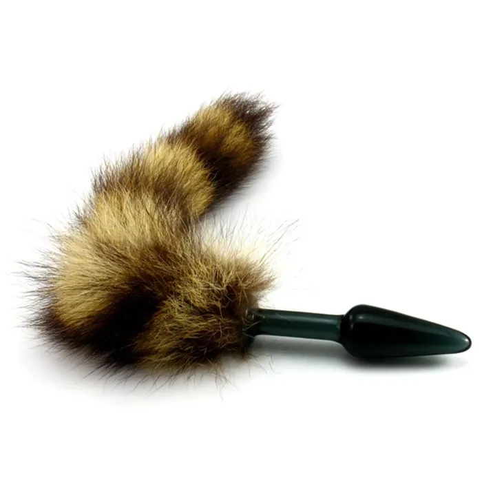 Love Plugs Dildos Glass Raccoon Tail 12