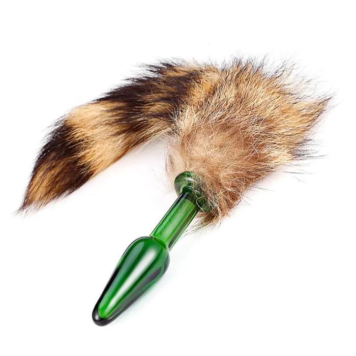 Love Plugs Dildos Glass Raccoon Tail 12
