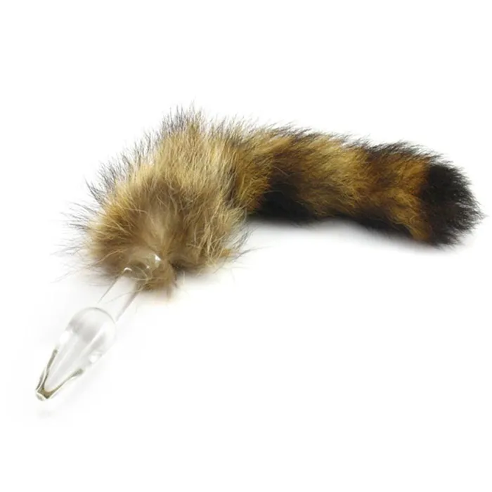 Love Plugs Dildos Glass Raccoon Tail 12
