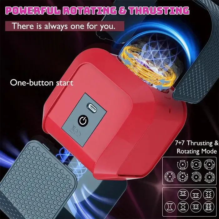 Male Sex Toys Inyarose Magic Cube Automatic Electric Retractable Swivel Masturbation Cup