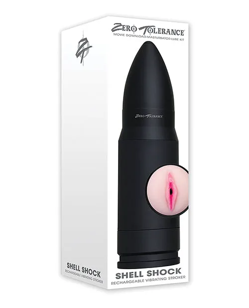 Open Desires Zero Tolerance Shell Shock Rechargeable Vibrating Stroker BlackFlesh Male Sex Toys Open Desires Zero Tolerance Shell Shock Rechargeable Vibrating Stroker BlackFlesh Male Sex Toys