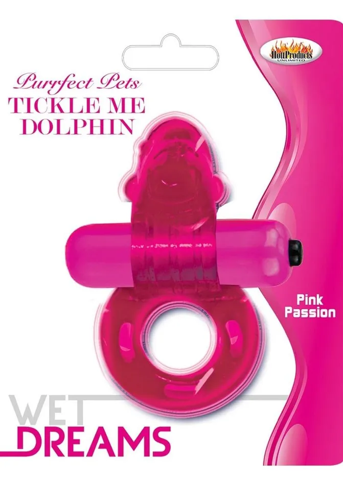 Purrfect Pets Tickle Me Dolphin Silicone Stimulator with Vibrating Bullet Wet Dreams Female Sex Toys