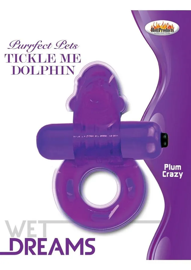 Purrfect Pets Tickle Me Dolphin Silicone Stimulator with Vibrating Bullet Wet Dreams Female Sex Toys
