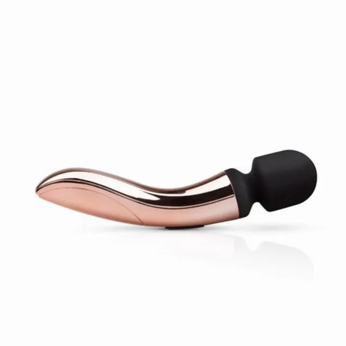 Rosy Gold Vibrators Rosy Gold Nouveau Curve Wand Massager Rose Gold Black