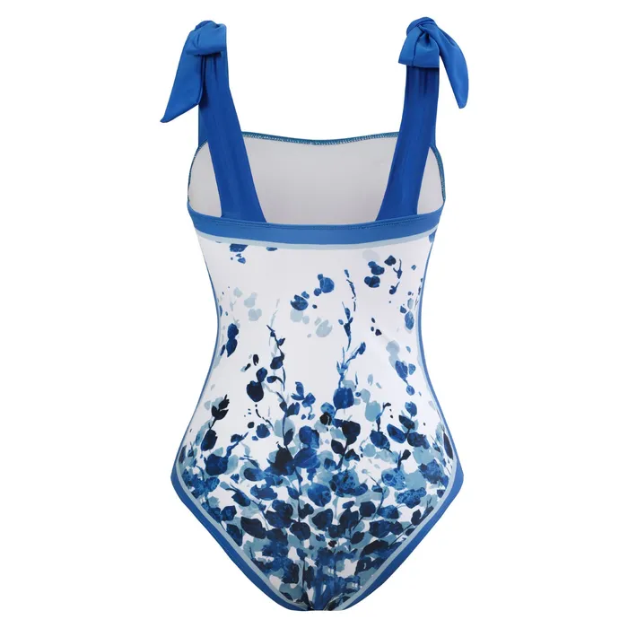 Sinderella Vibrators One Piece Blue Petals Tie Up Swimsuit With Wrap Around Tie Up Sarong Skirt By Sinderella Sinderella Vibrators One Piece Blue Petals Tie Up Swimsuit With Wrap Around Tie Up Sarong Skirt By Sinderella