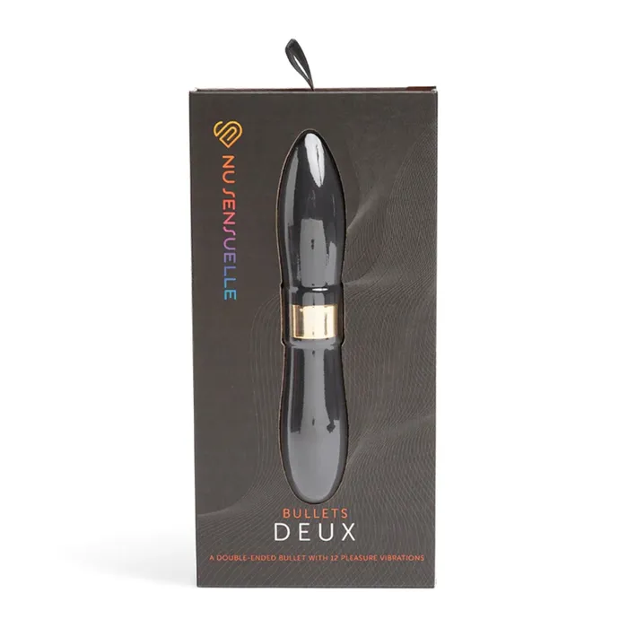 Vibrators Nu Sensuelle Nu Sensuelle Deux Double Ended Bullet Vibrator Black
