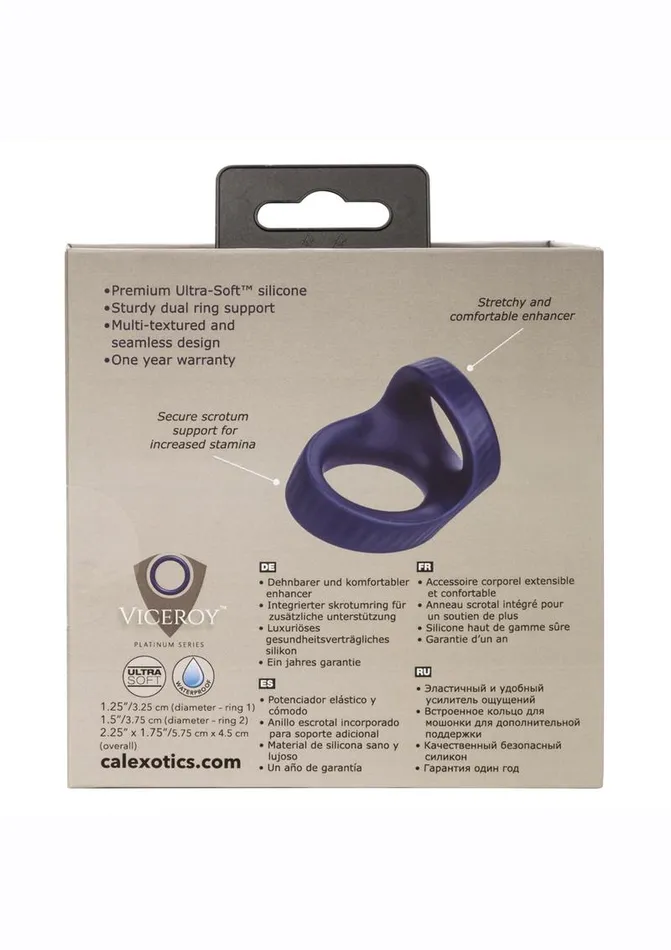 Viceroy Max Dual Ring Silicone Cock Ring Viceroy Male Sex Toys