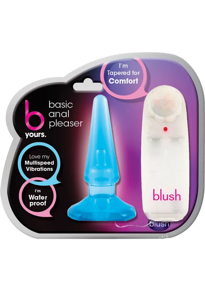 B Yours B Yours Basic Vibrating Butt Plug with Remote Control Male Sex Toys
